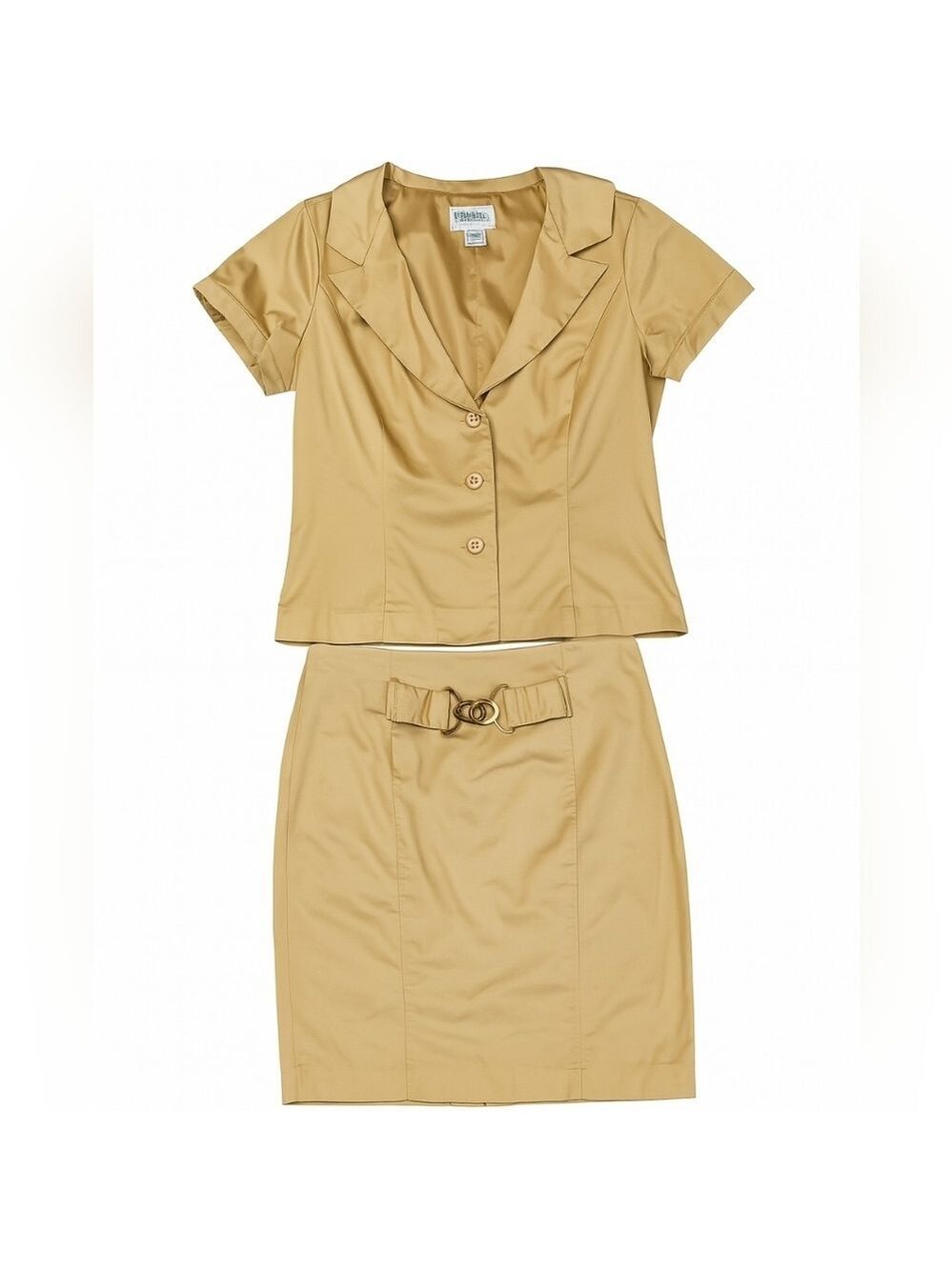Allison Taylor Camel Pencil Skirt Ensemble With Top - Picture 6 of 6